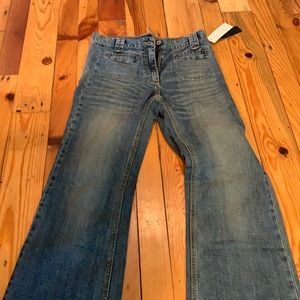 Luck Denim Vintage High Rise Straight Bootleg Jean
